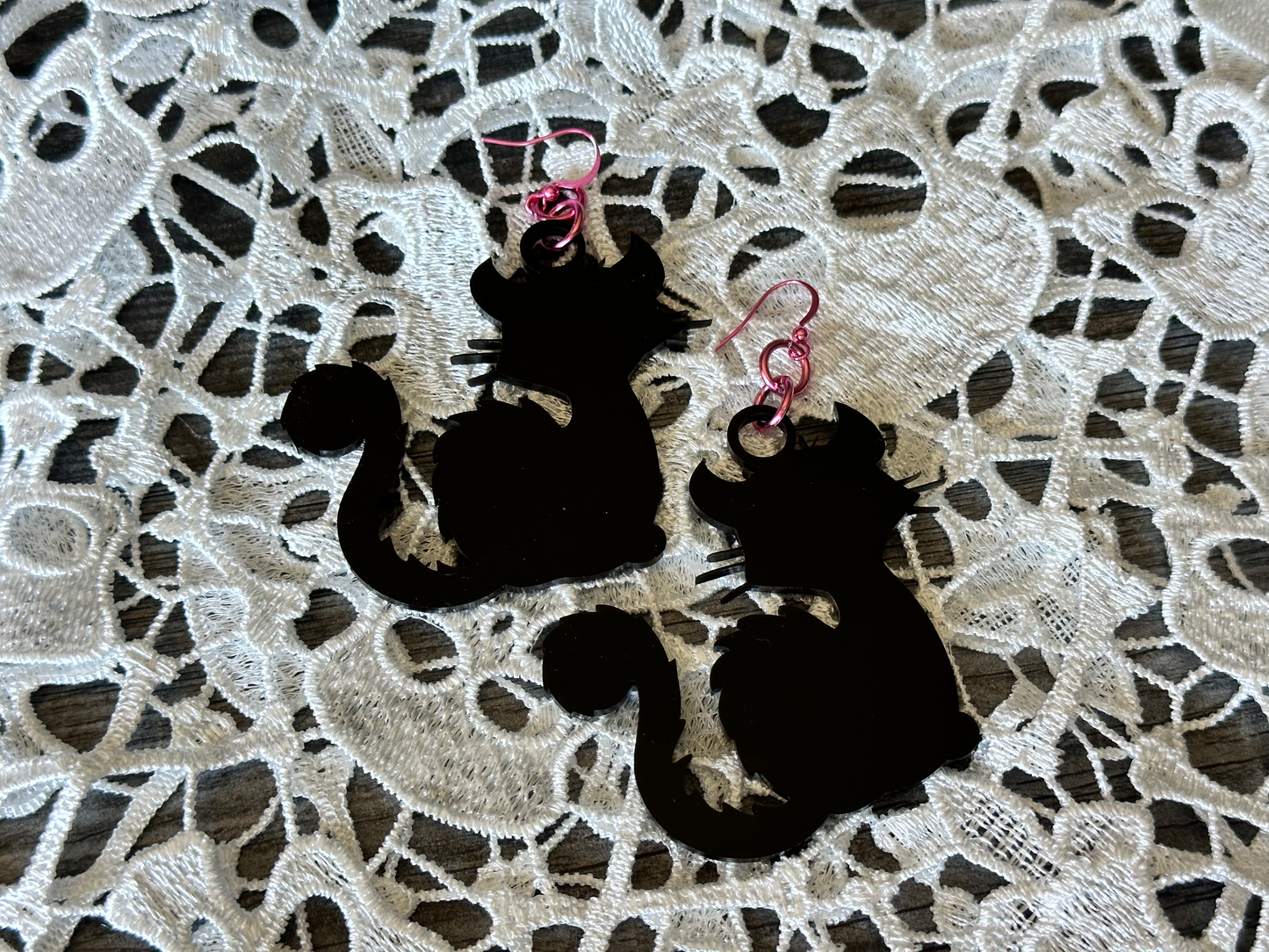 Cat Silhouette Dangle Earrings
