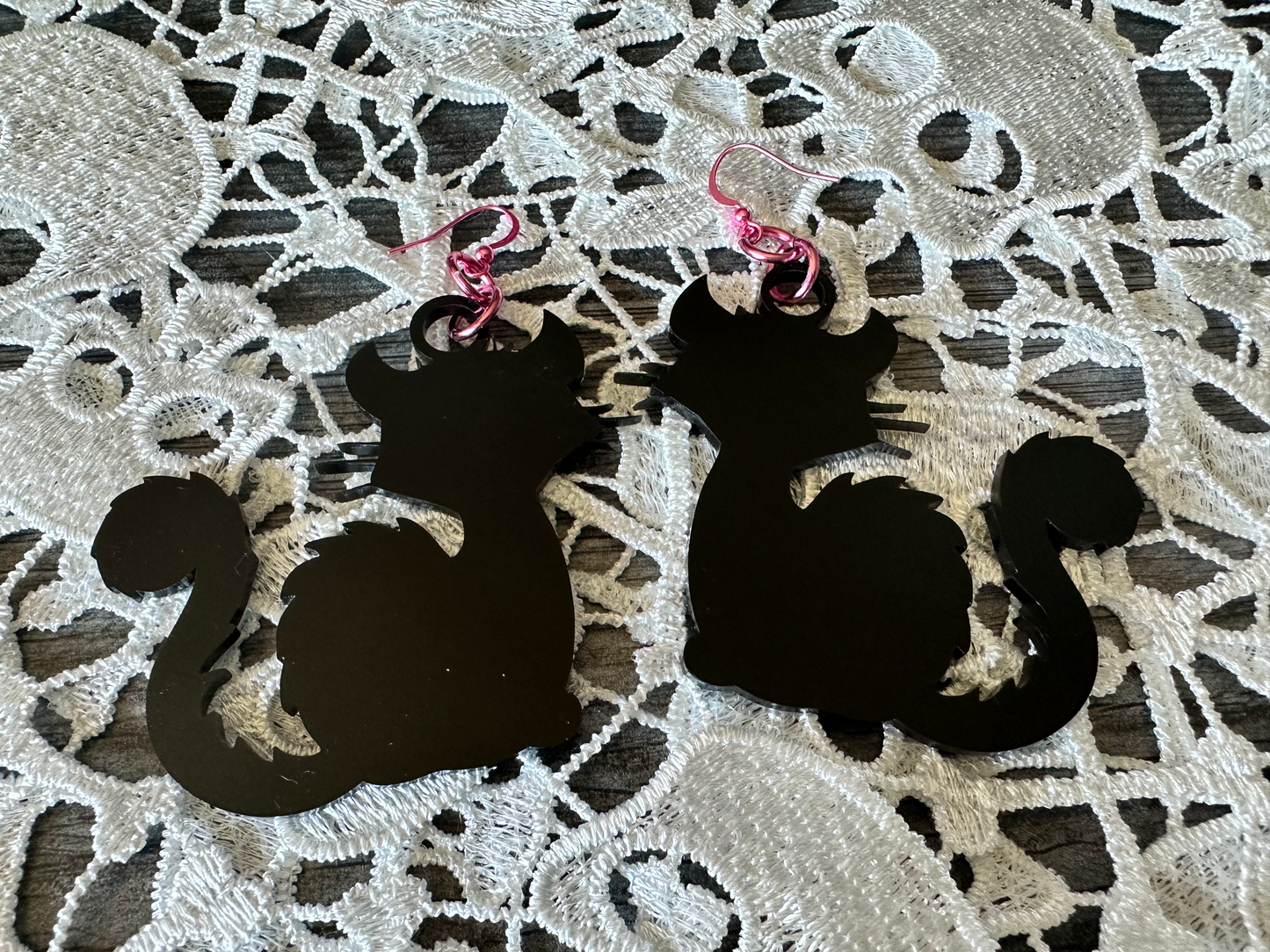 Cat Silhouette Dangle Earrings