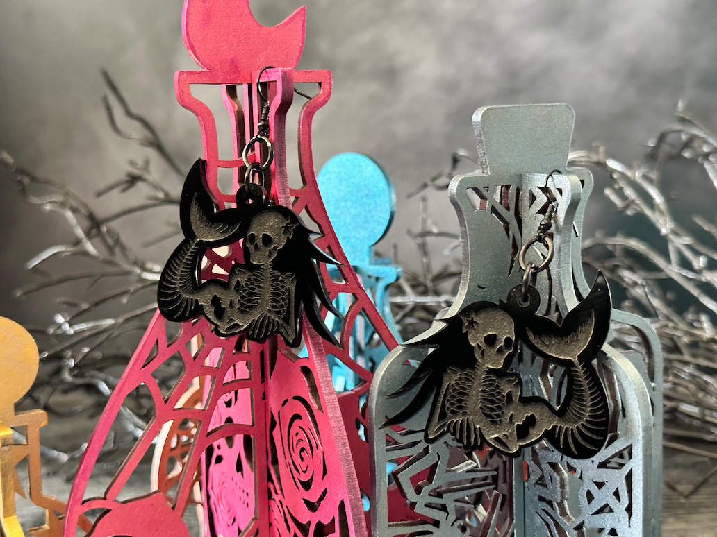 X-Ray Mermaid Dangle Earrings