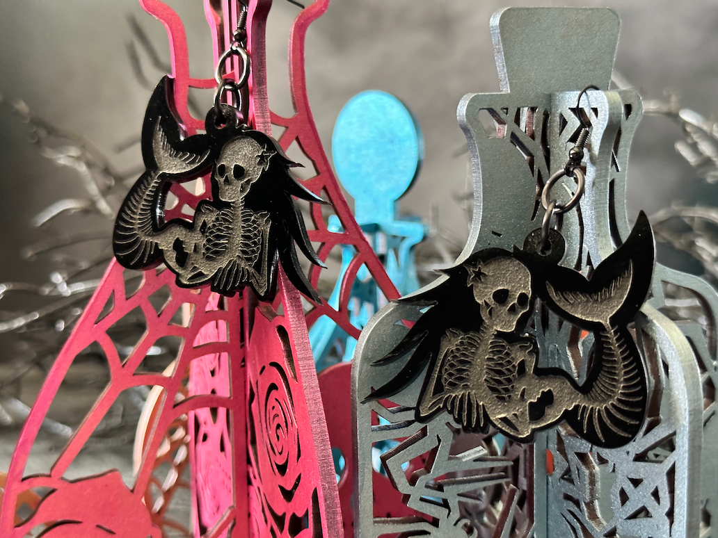 X-Ray Mermaid Dangle Earrings