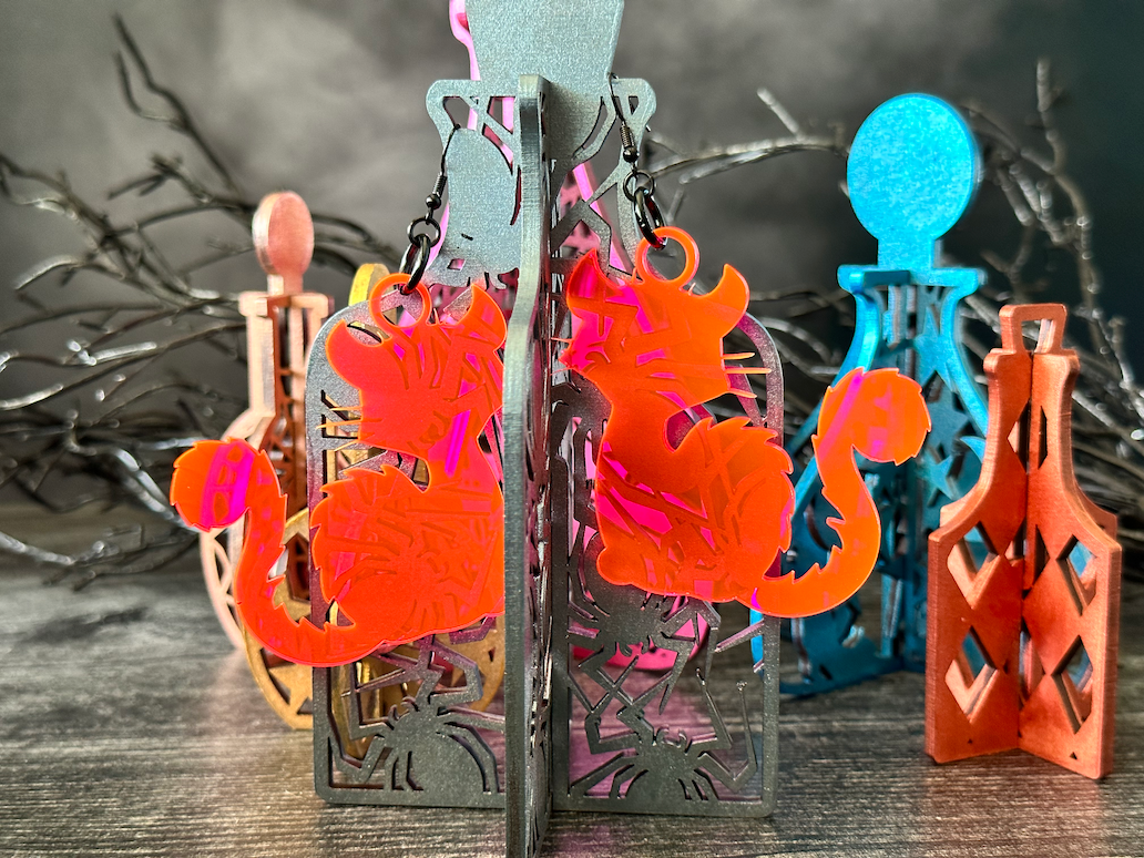 Cat Silhouette Dangle Earrings