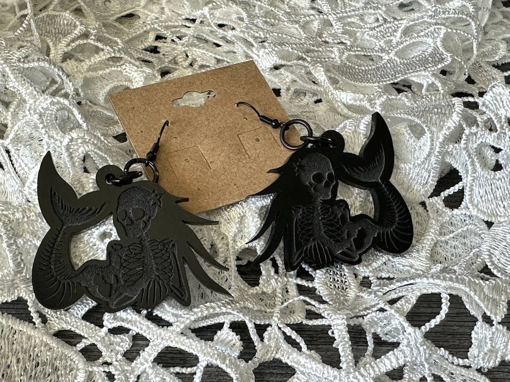 X-Ray Mermaid Dangle Earrings