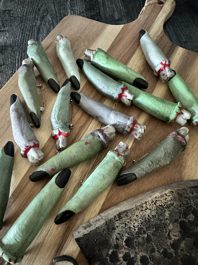 Severed Zombie Finger Pins