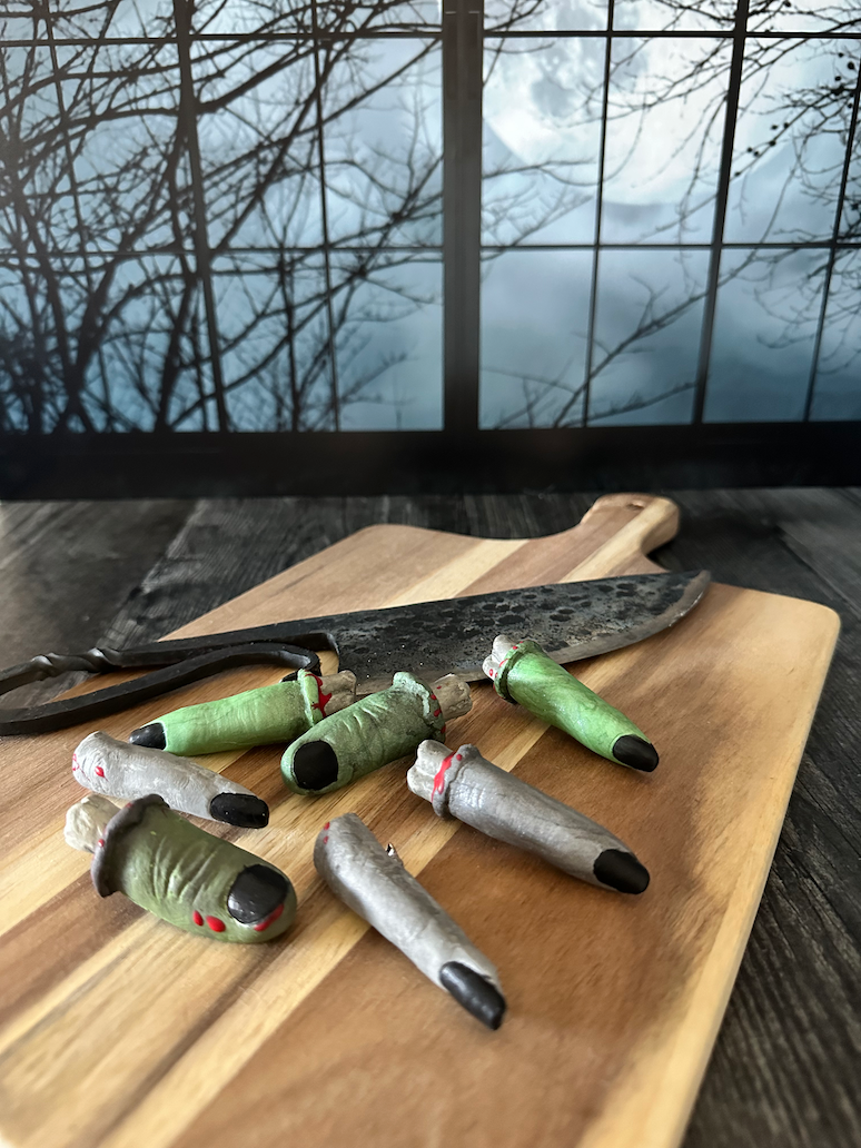 Severed Zombie Finger Hair Clips