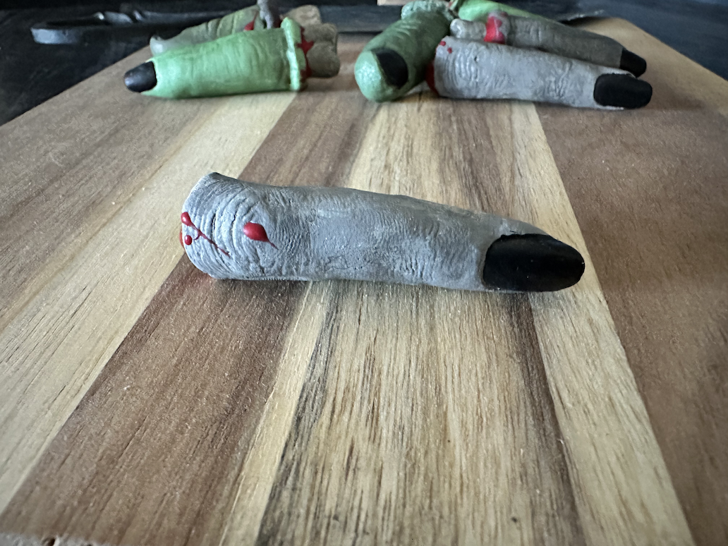 Severed Zombie Finger Hair Clips
