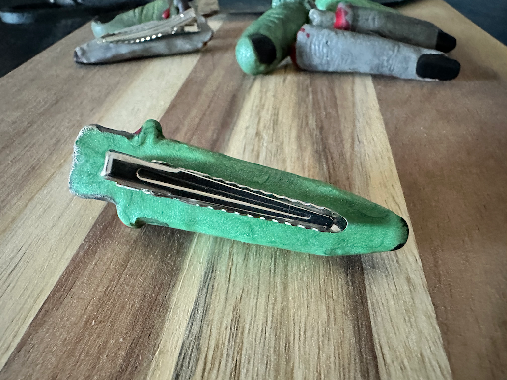 Severed Zombie Finger Hair Clips