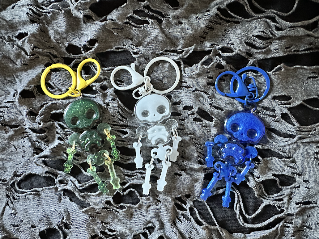 Dancing Skeleton Keychain