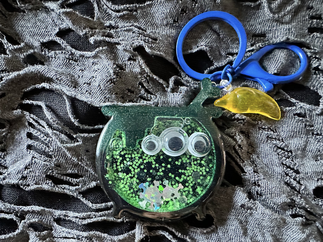 Witch Cauldron Shaker Keychain