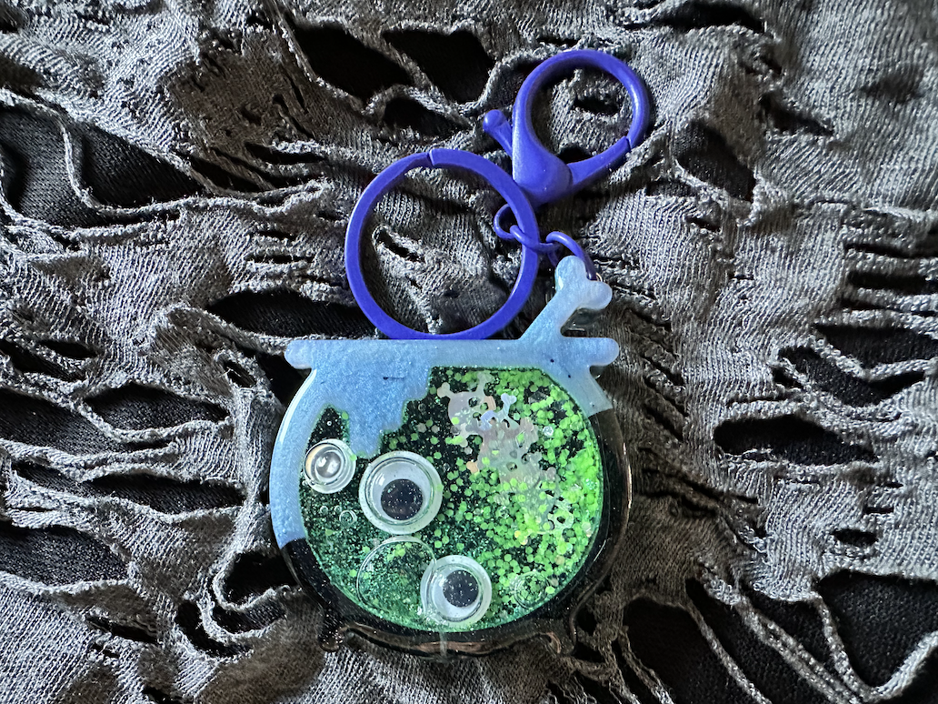 Witch Cauldron Shaker Keychain