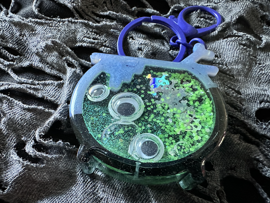 Witch Cauldron Shaker Keychain