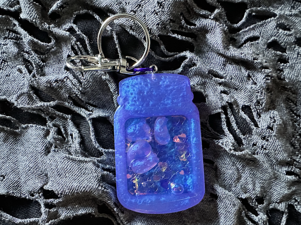 Ghost Terrarium Shaker Keychain