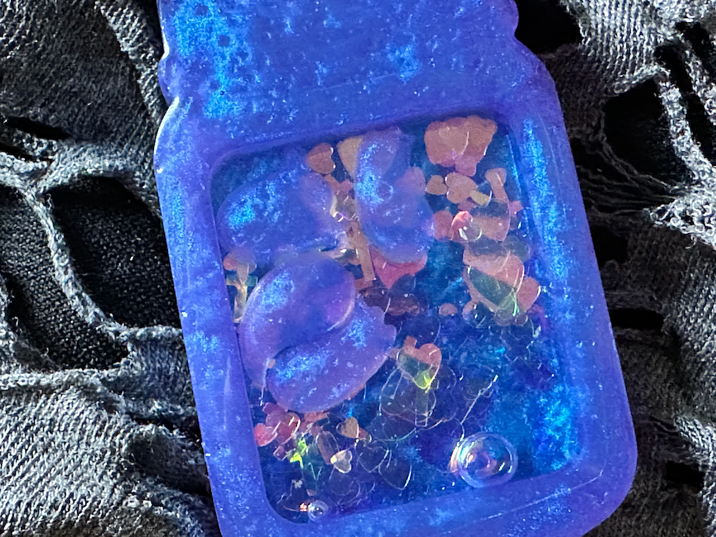 Ghost Terrarium Shaker Keychain