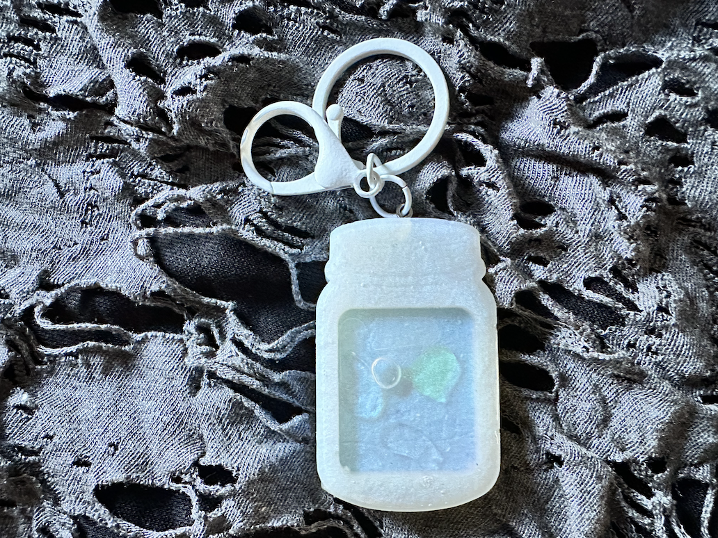 Ghost Terrarium Shaker Keychain
