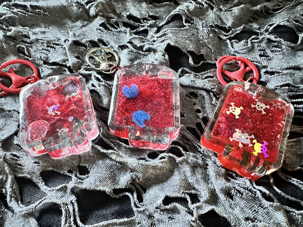 Blood Bag Shaker Keychain