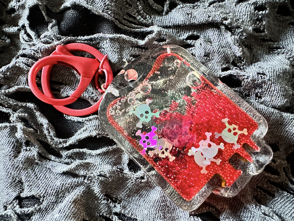 Blood Bag Shaker Keychain