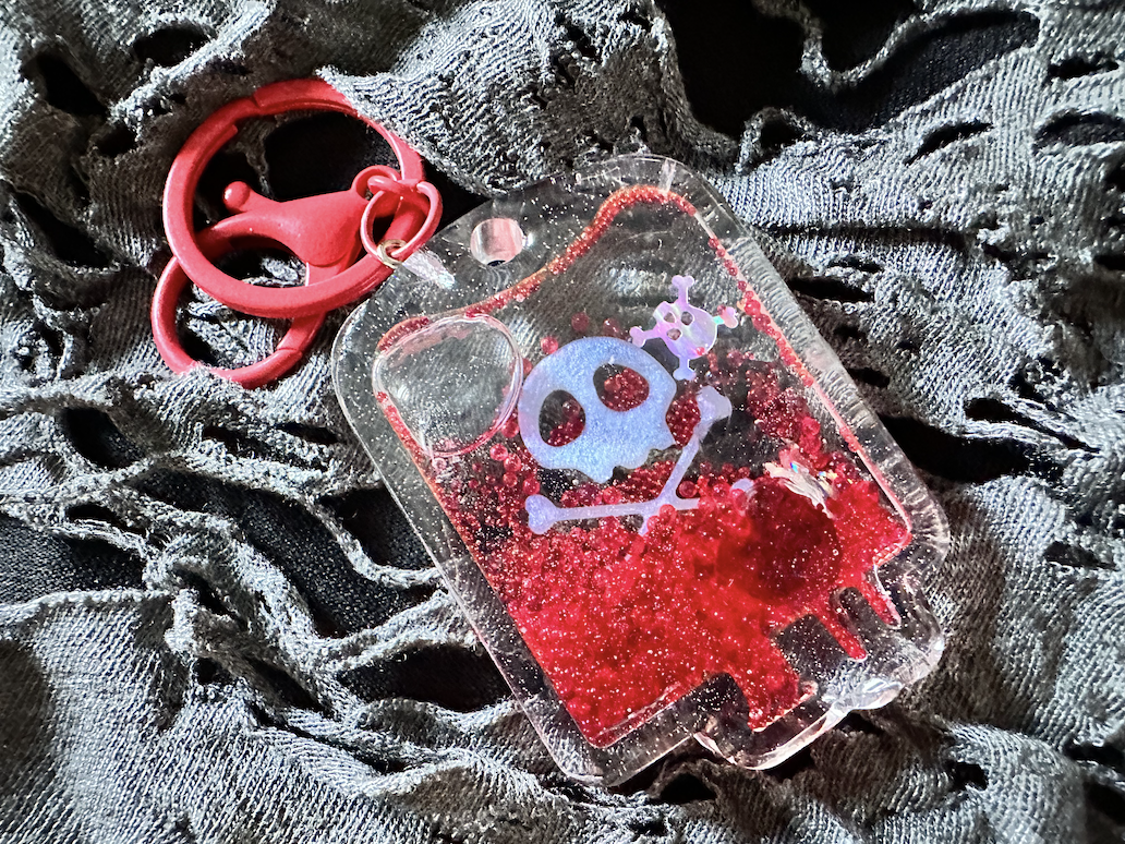 Blood Bag Shaker Keychain
