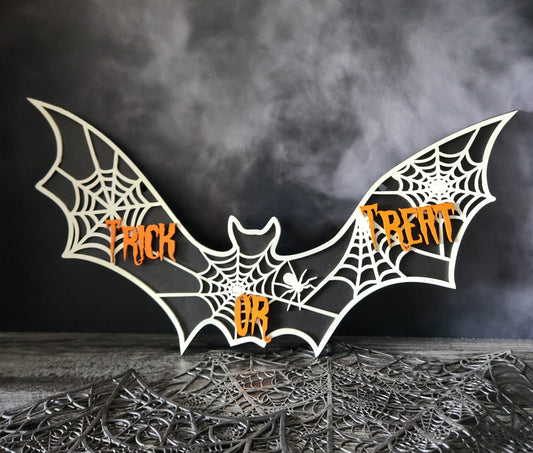 Trick-Or-Treat Bat Sign